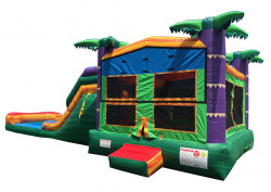 Tropical20Splash20with20pool20 20CO218720 203 1610636998 5in1 combo Double Lane Tropical Splash w/Pool (Rent Wet or D